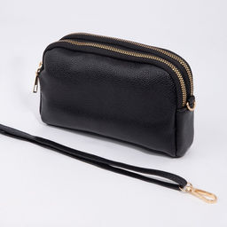 Сумка кросс-боди на молнии, цвет чёрный - Simaland фото 3