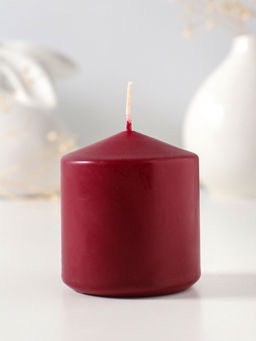 Свеча-столбик 6х6,5 см, цв. бордовый