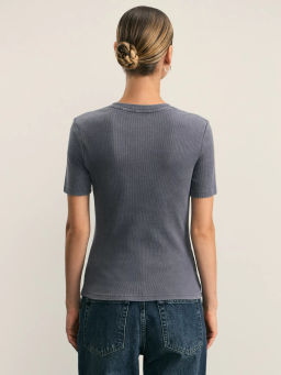 Футболка с эффектом стирки / Zarina  фото 5