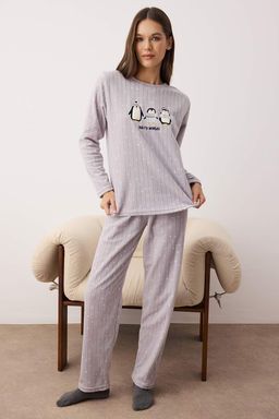 Pembe Galaksi Patchli Polar Orme Pijama Tak?m? THMAW26PT00193 - Trendyolmilla фото 6