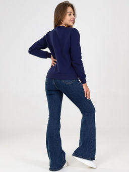 Свитшот женский из футера с начесом Синее Море