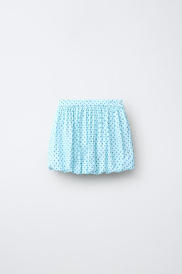 FALDA GLOBO LUNARES / Azul claro