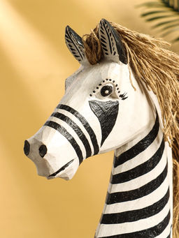 Сувенир «Зебра», 30×10×45 см, дерево, чёрно-белый