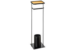 Подставка для туалетной бумаги с ершиком 16*15*59 см "Черная"