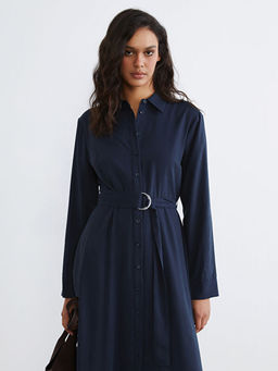 Beli Kemerli G?mlek Elbise