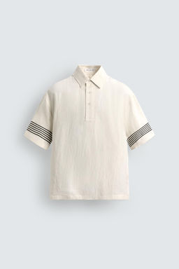 CAMISA POLO 100% LINO / Crudo
