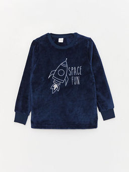 Bisiklet Yaka Nak??l? Uzun Kollu Pel?? Erkek ?ocuk Pijama Tak?m? - Waikiki фото 2