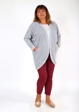 Кардиган Рика серый меланж