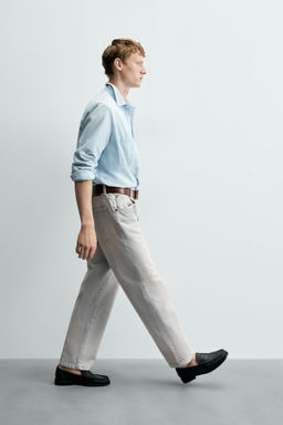JEANS BAGGY CROPPED FIT / Azul claro - Zara фото 6