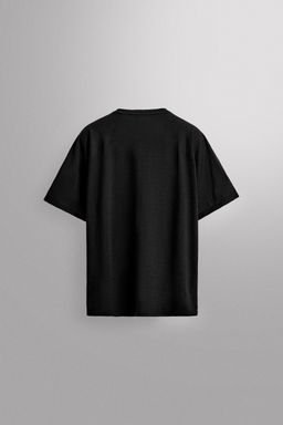 CAMISETA JACQUARD RAYAS CON LANA / Negro - Zara фото 2