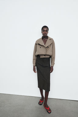 ZW COLLECTION STRAIGHT MIDI SKIRT - Zara фото 9
