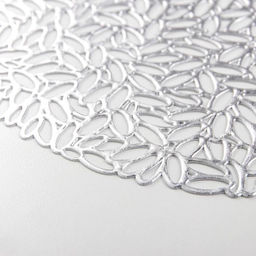 Набор салфеток сервировочных на стол Доляна Манифик, d=38 см, 4 шт, цвет серебряный  фото 11