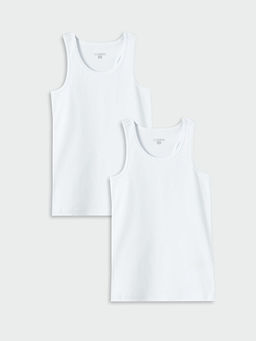 Bisiklet Yaka Basic Erkek ?ocuk Atlet 2li