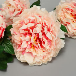 Цветы искусственные «Пион кустовой», 5 бутонов, 15×110 см, кремовые - Poetry in flowers фото 3