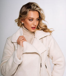 Куртка-дублёнка #БШ8818, молочный