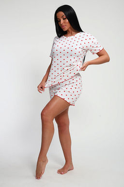 Пижама с шортами (01062, красный) - Плиона фото 19