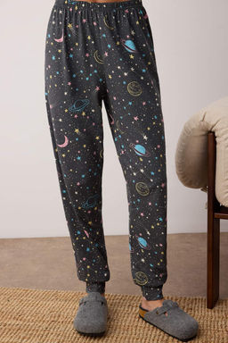 Trendyolmilla Lacivert %100 Pamuklu Galaksi Desenli Orme Pijama Tak?m? THMAW21PT0794  фото 16