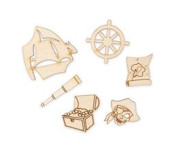 Заготовка для декорирования Mr. Carving ВД-559 Мини-набор фанера 0.3 см Пиратский (2.5-4см)