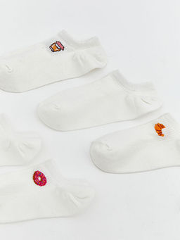 Desenli Kad?n Sneaker ?orap 5li