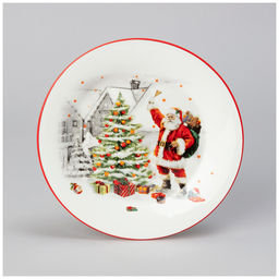 ТАРЕЛКА ЗАКУСОЧНАЯ AGNESS С НОВЫМ ГОДОМ! 20,3*2 СМ (КОР=36ШТ.)