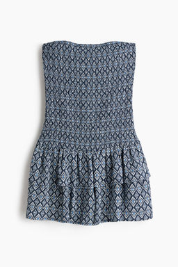 Vestido escalonado con cuerpo nido de abeja - H&m фото 2