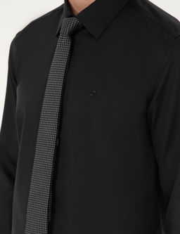 Рубашка Pierre Cardin Slim Fit черная с длинным рукавом