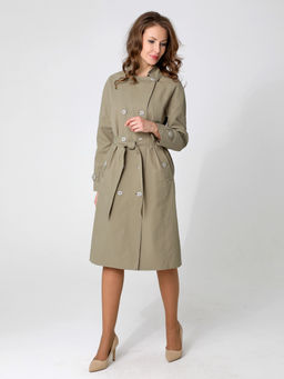 24134 Плащ оливковый - Dizzyway фото 2