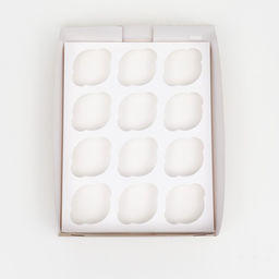 Цена за 2 шт. Коробка для 12 капкейков с окном, крафт, 32.5×25.5×10 см