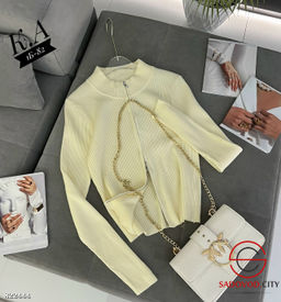 Кардиган на молнии из трикотажа