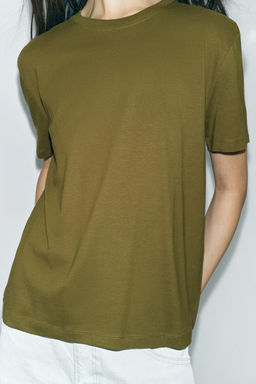 BASIC COTTON T-SHIRT - Zara фото 17