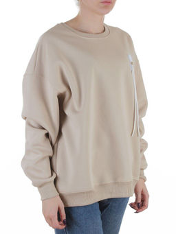 5601 BEIGE Свитшот женский (100% хлопок)