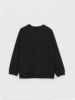 Bisiklet Yaka Bask?l? Uzun Kollu K?z ?ocuk Sweatshirt - Waikiki фото 2