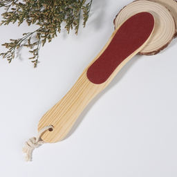 Пилка для пяток, наждачная, двусторонняя, 27 см, деревянная