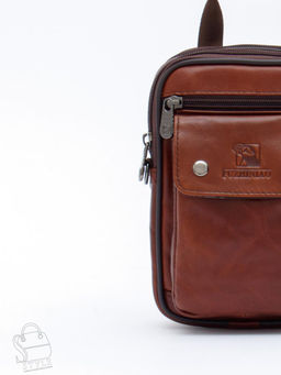 Сумка мужская кожаная 3131 brown Fuzhiniao