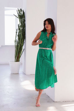 Платье, как из к/ф Красотка, зелёное в горошек - Martichelli фото 3