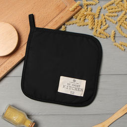 Прихватка ЭтельKitchen цв.черный, 19х19 саржа,100% х/л