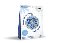 Klart набор для вышивания 10-902 Новогодняя игрушка. Снежинка 6.5 х 7 см