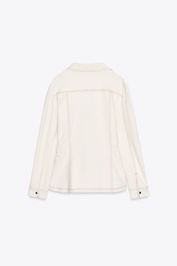 FITTED DENIM SHIRT - Zara фото 8