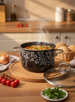 Кастрюля цил. 2л "Blanco", мокр. асф., 8SD165S