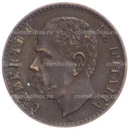 Монета 1 чентезимо 1896 года Италия