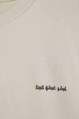 TRENDYOL MAN Siyah Oversize/Genis Kesim %100 Pamuklu Bask?l? T-Shirt TMNSS25TS00119 - Trendyolmilla фото 5