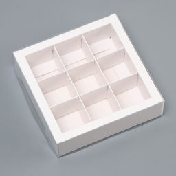 Цена за 2 шт. Коробка для 9 конфет, 13.7×13.7×3.5 см