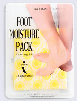 KOCOSTAR FOOT MOISTURE PACK YELLOW Увлажняющая и смягчающая маска-носочки для ног с экстрактом апельсина и водой из горячих источников  фото 2