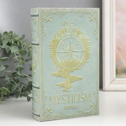 Шкатулка книга - сейф «Компас», дерево и искусственная кожа, с замком, 21×13×5 см