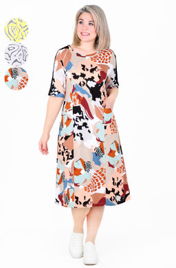 Платье Кассандра Х-483 (46-62) кулирка. Цвет в ассортименте - Лотос фото 10