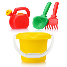 Песочный набор 4пр. (ведро, совок, грабли, лейка )