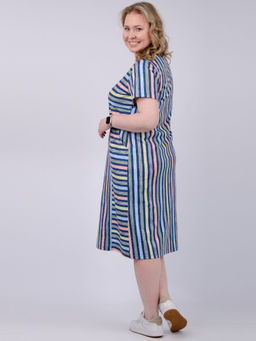 Платье "Линда" радуга, трикотаж