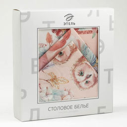 Набор столовый Pink magic скат.150х220см +/-3см с ГМВО, салф.40х40см-12шт, хл100% - Этель фото 10