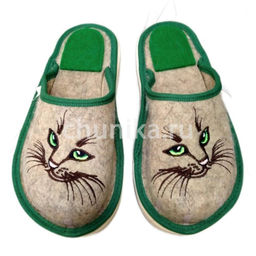 Тапочки без задника, вышивка «кошечки» - Чуника фото 7