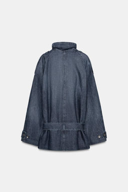 MIDI DENIM TRENCH COAT WITH BELT - Zara фото 10